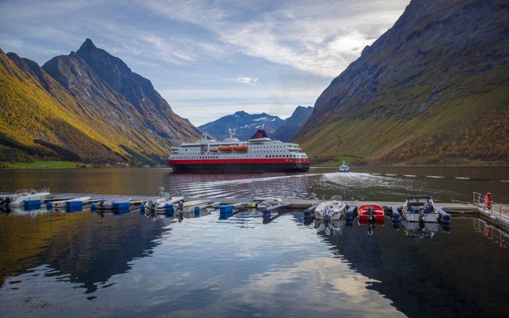 wonderful and spectacular landscape in the Hjørundfjorden and the Noringfjorden, Norwegian
