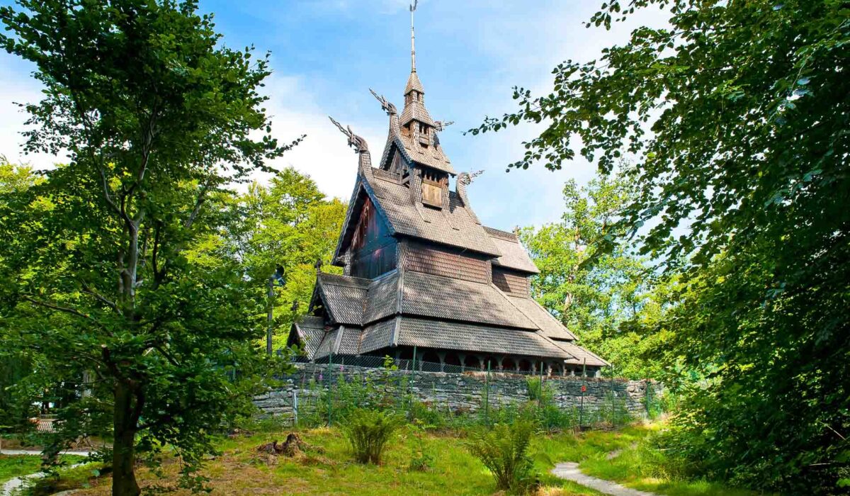 Fantoft Stave Church in Bergen, Norway